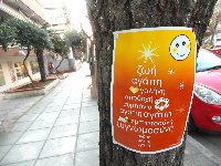 Poster on tree: Christmas Love Tree 2018